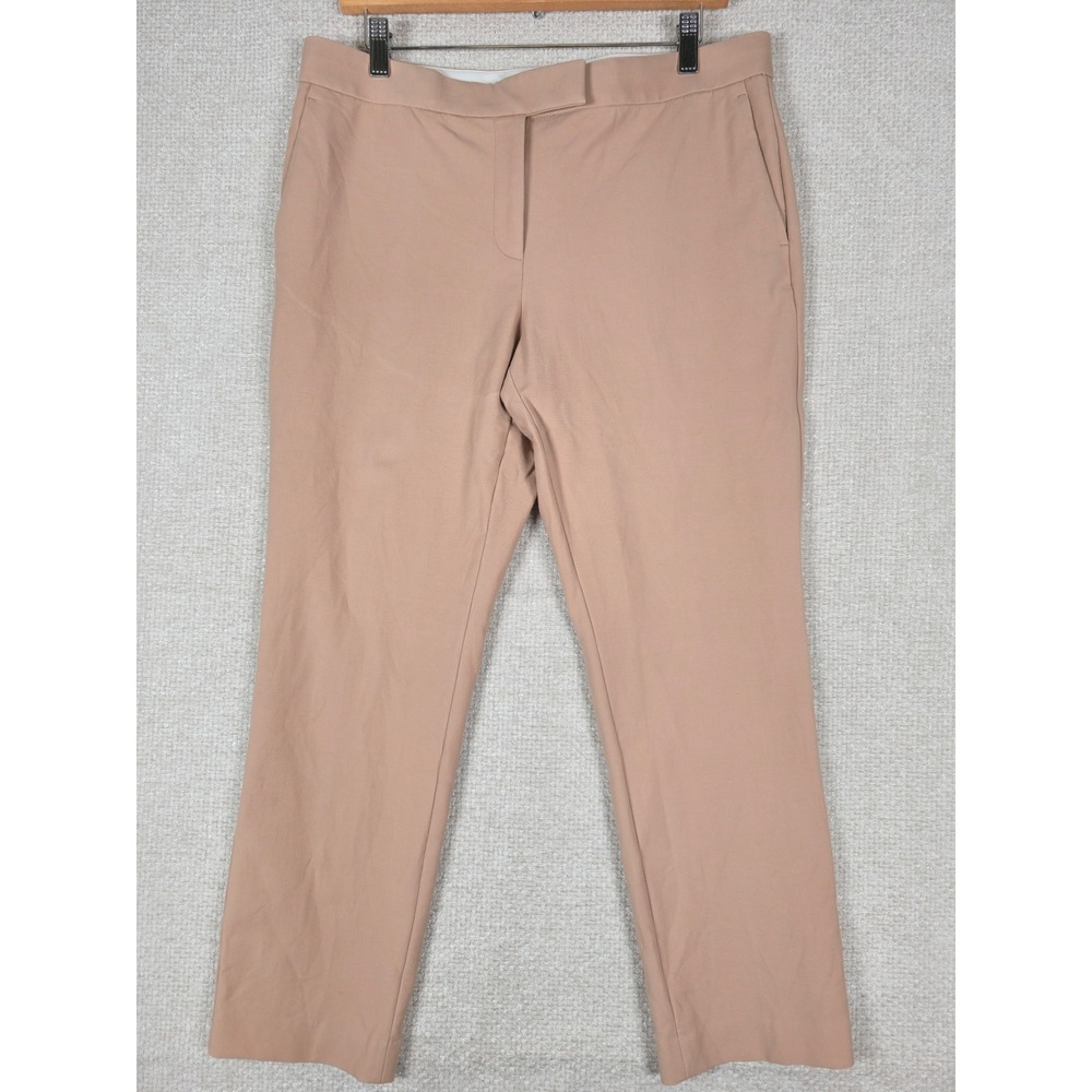 Ann Taylor Devin Fit Tan Cotton Stretch Ankle Dress Pants Womens 10 Khaki